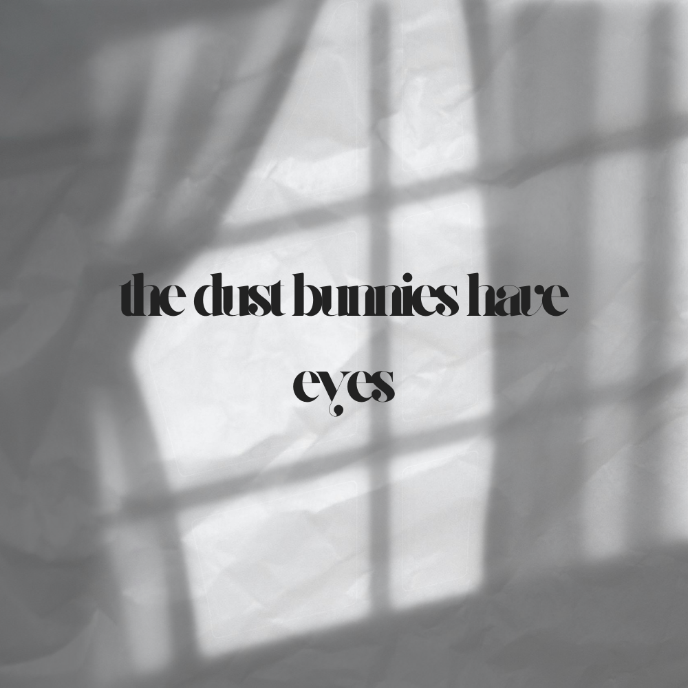 the dust bunnies have eyes